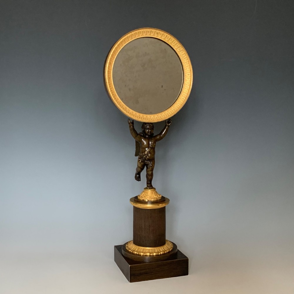 French Empire Bronze & Ormolu Table Mirror View II