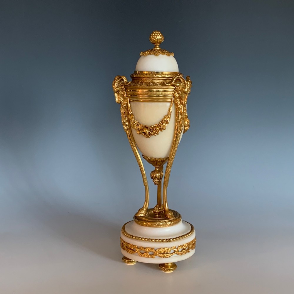 Antique Napoleon III Marble & Gilt Bronze Cassolettes View VI