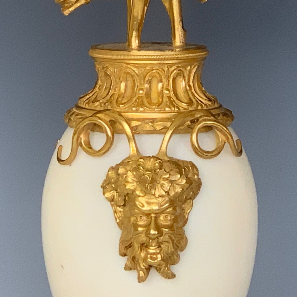 A Pair of 19th Century French Gilt Bronze Mounted Candelabra in Louis XVI Style View III