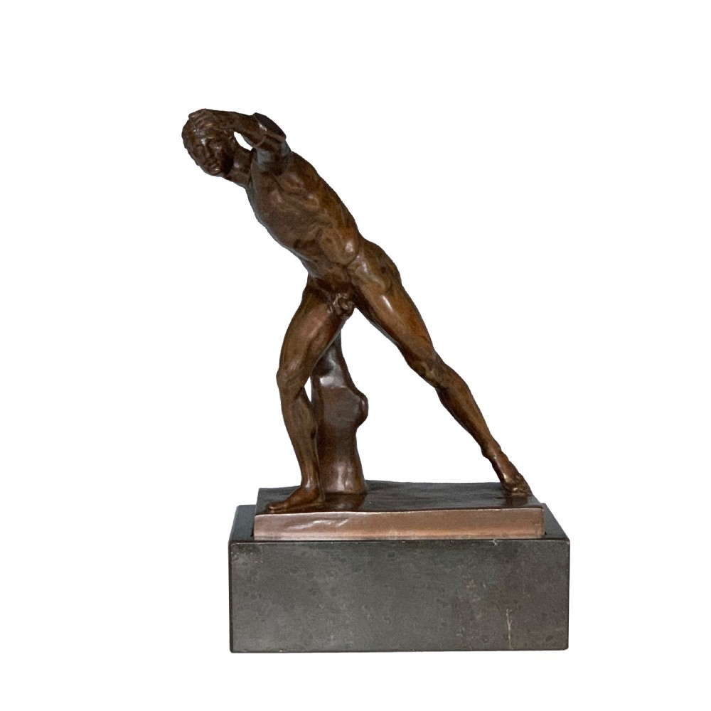 19th Century Grand Tour Borghese Gladiator Bronze by Barbedienne View X
