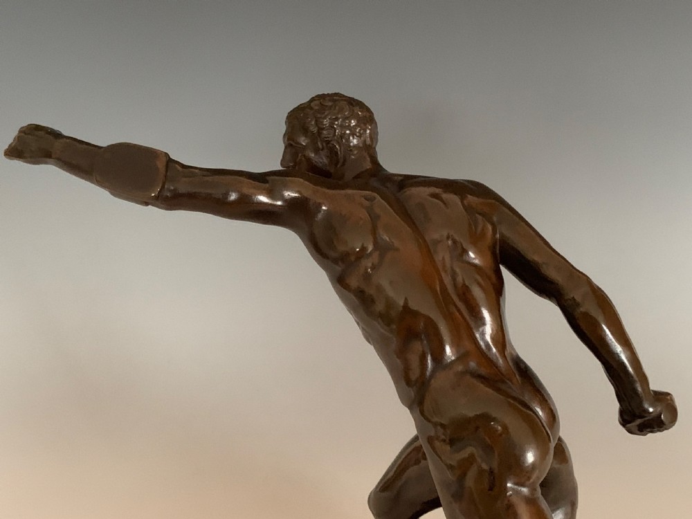 19th Century Grand Tour Borghese Gladiator Bronze by Barbedienne View XI