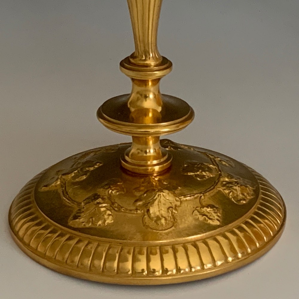 A Pair of 19th Century French Gilt Bronze Candlesticks View III