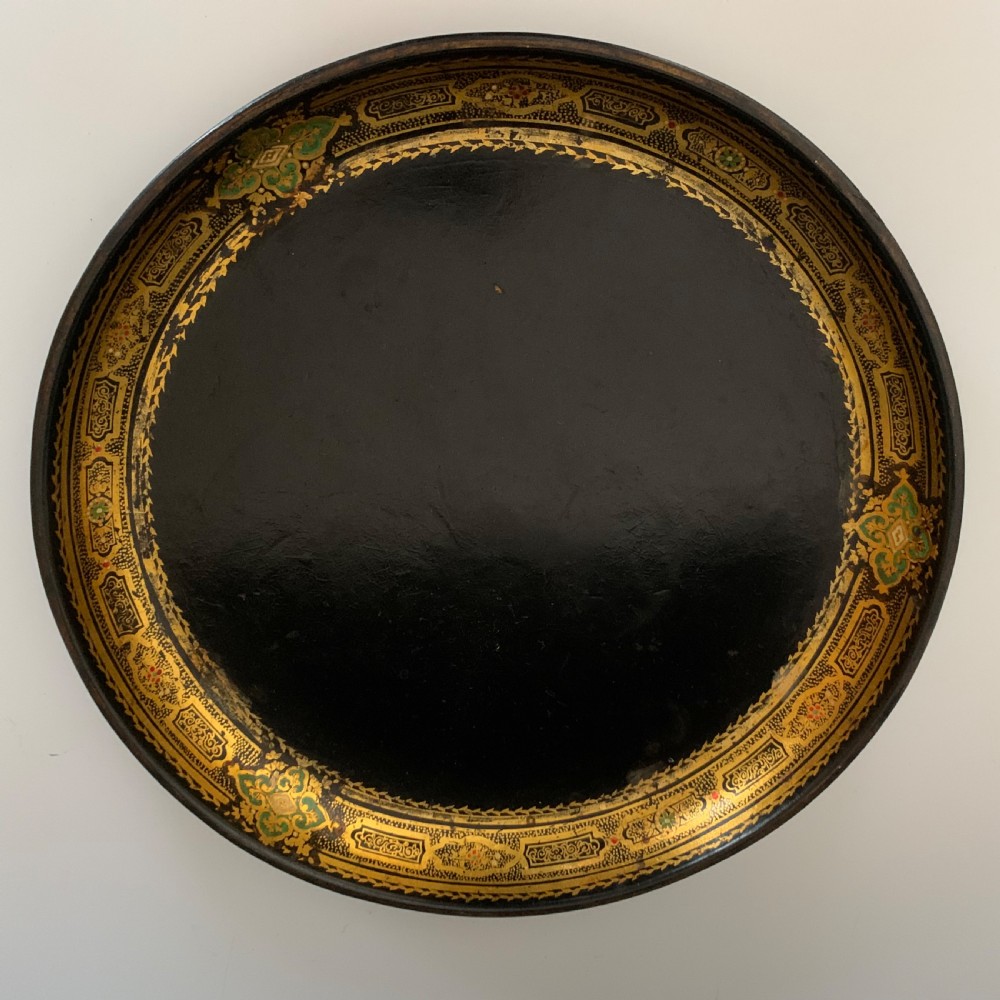 A set of Three Graduated Victorian Papier Mache Trays View II
