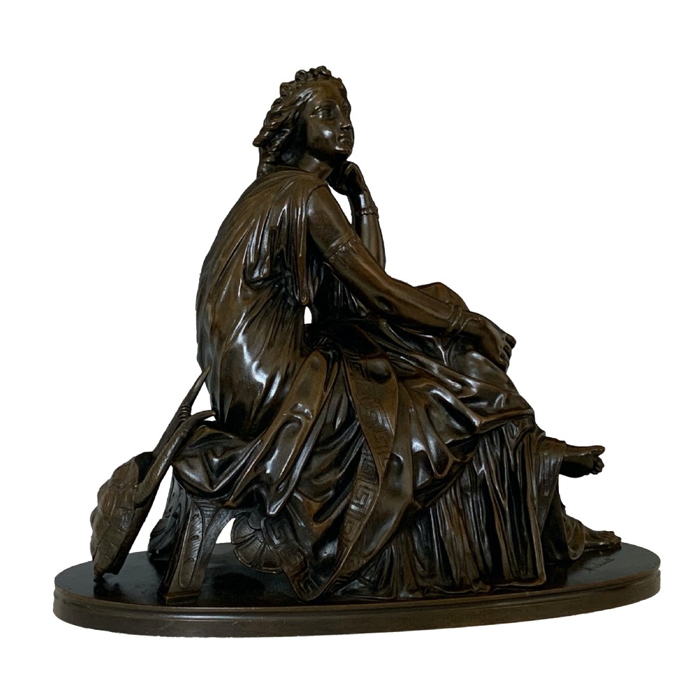 Paul Émile Machault Bronze Figure of Euterpe