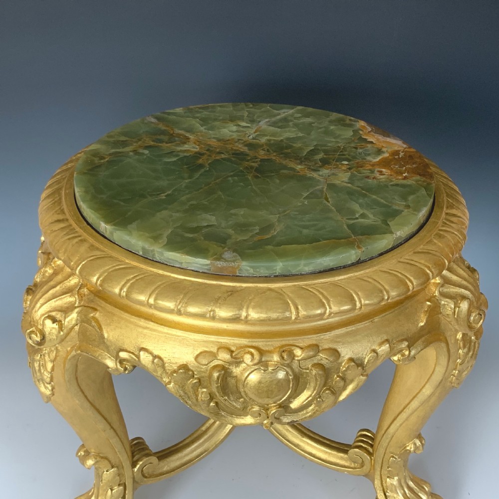 Antique French Napoleon III Giltwood Stand View V