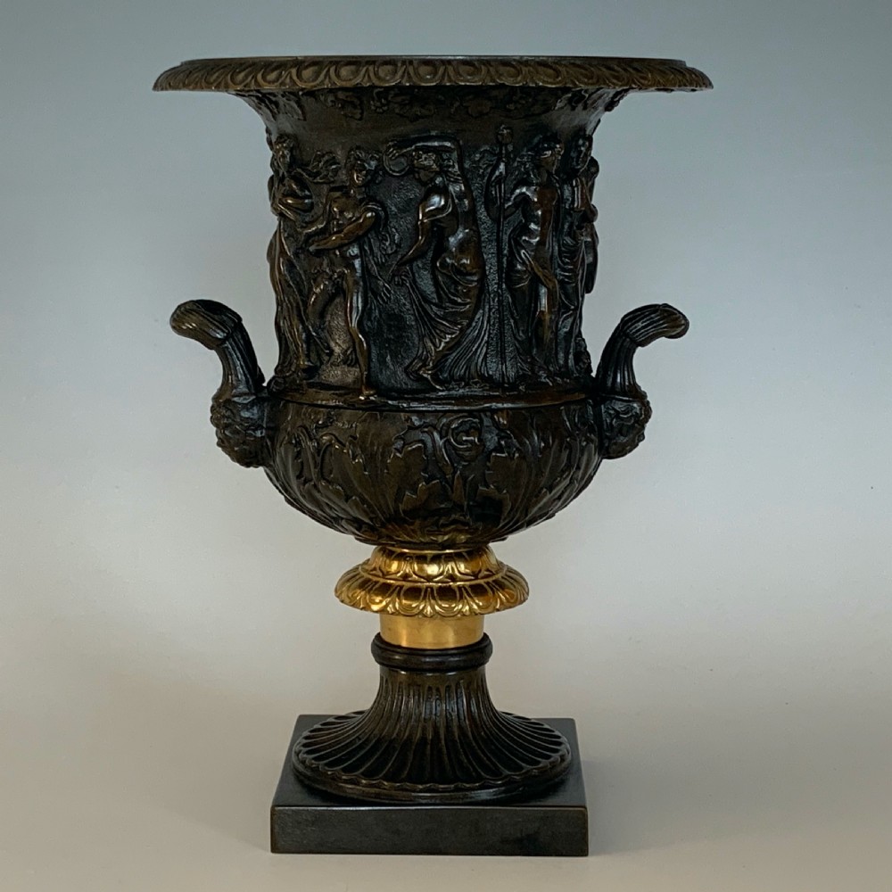 A Pair of Medici & Borghese Bronze Vases After the Antique in Grand Tour Style View VI