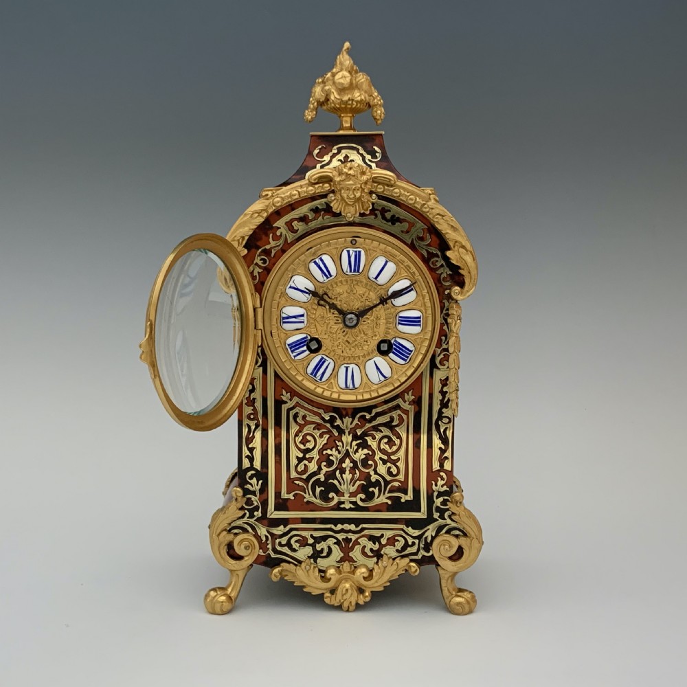 Antique French Boulle Mantel Clock View III