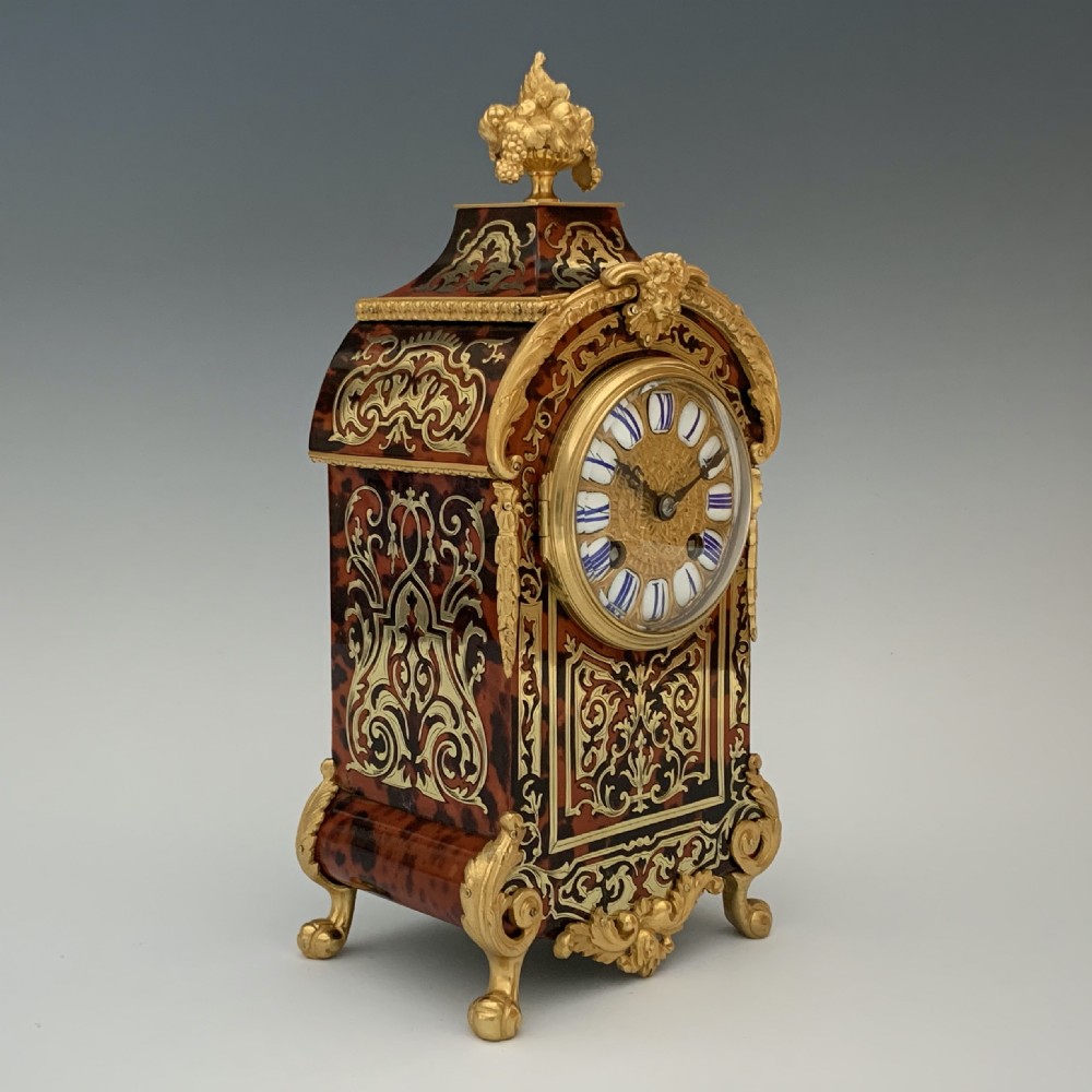 Antique French Boulle Mantel Clock View IV