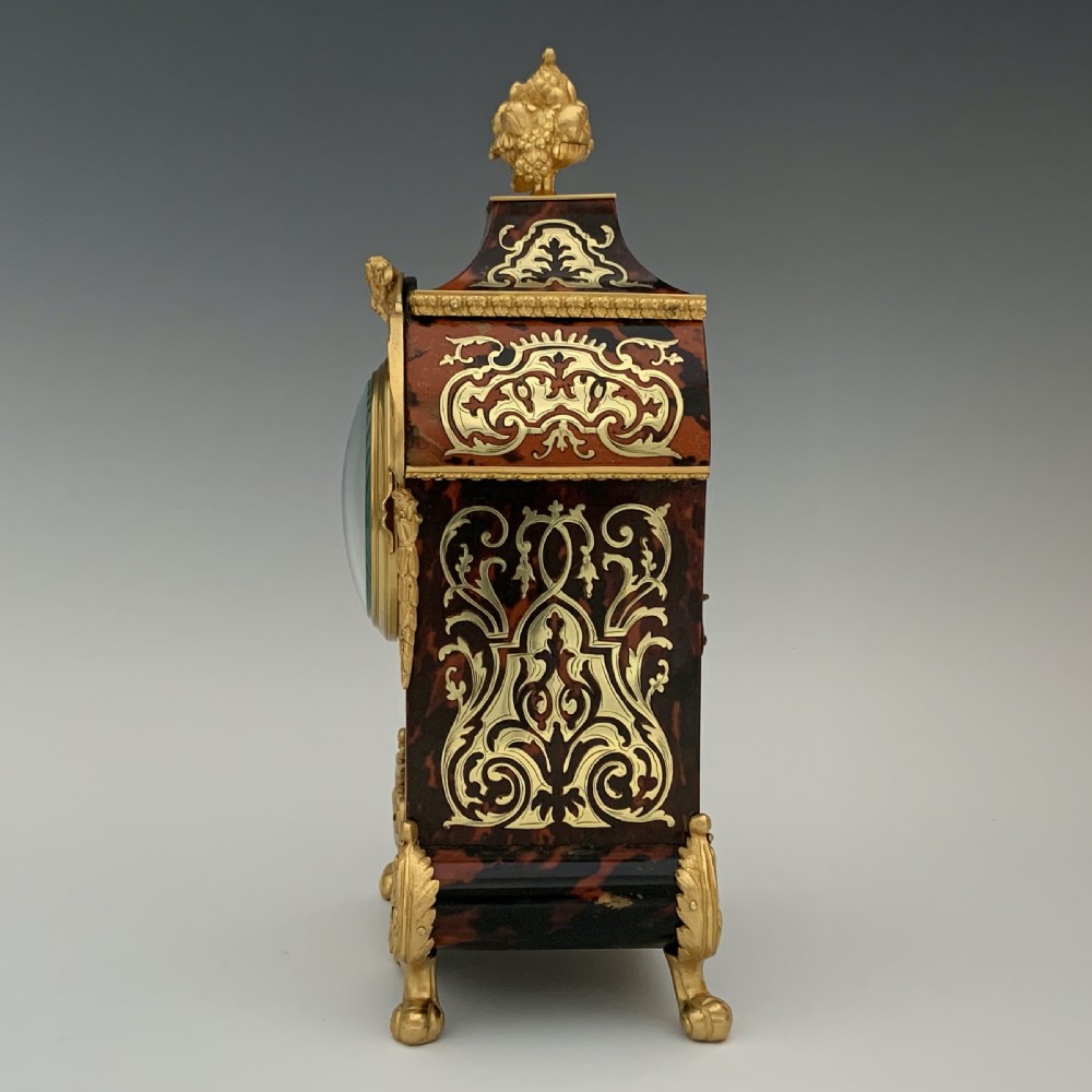 Antique French Boulle Mantel Clock View VI