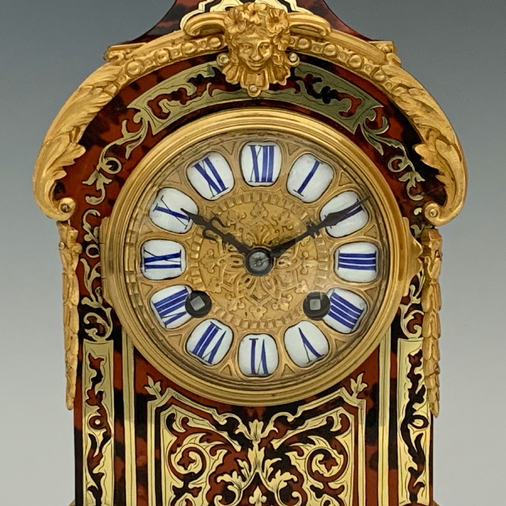Antique French Boulle Mantel Clock View VIII