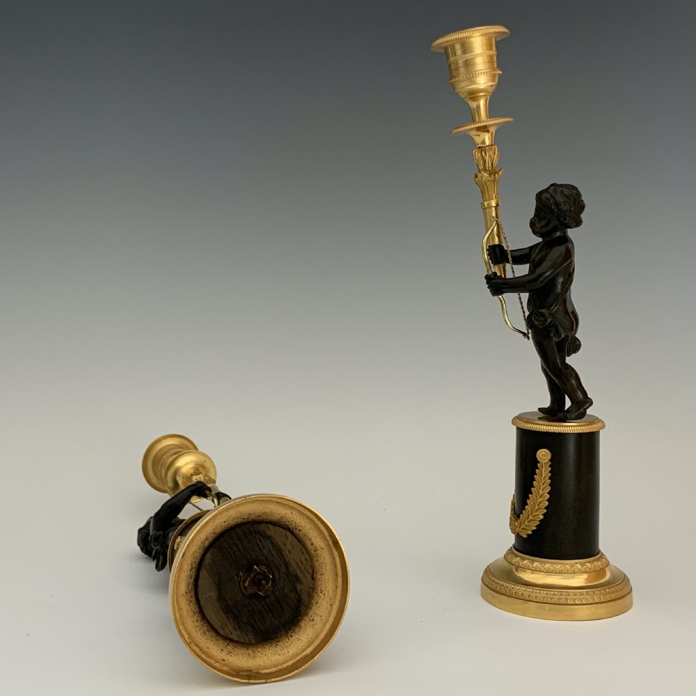 Pair of George IV Ormolu & Bronze Candlesticks View IV