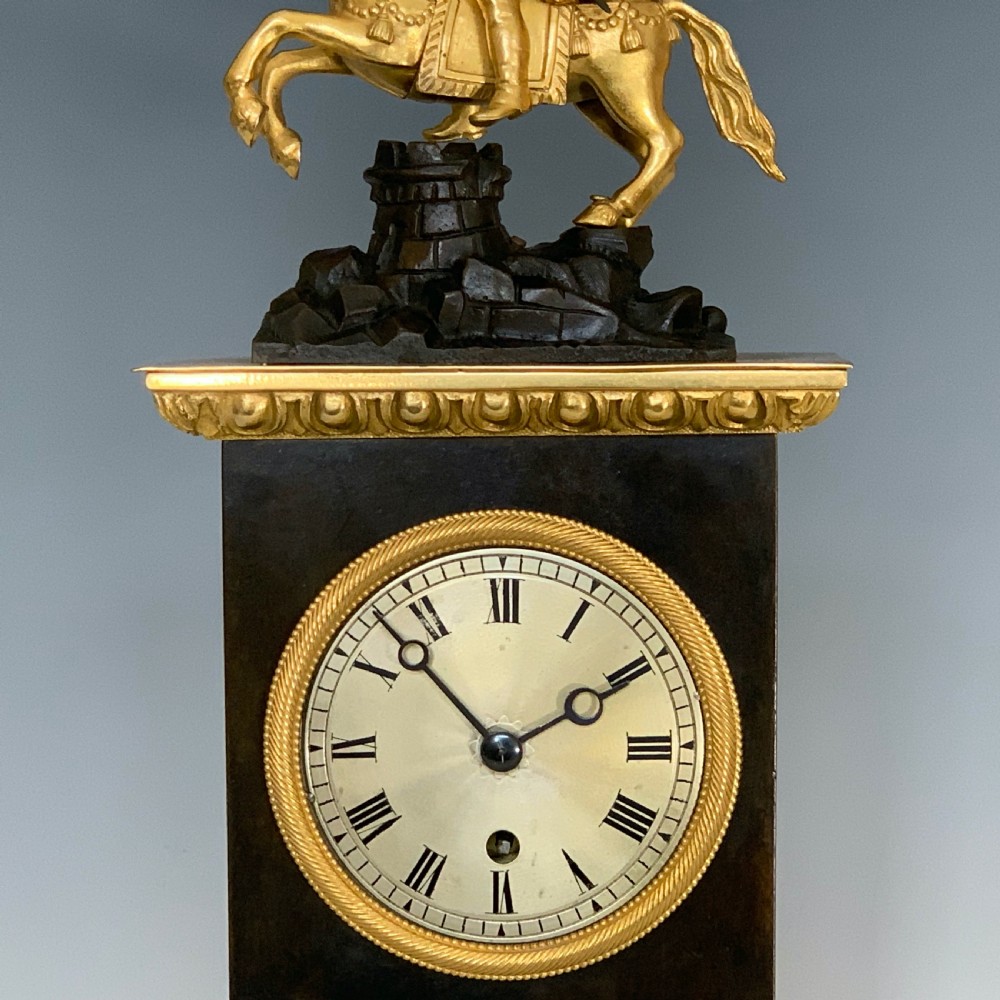 Antique French Mantel Timepiece Depicting Napoleon View IV