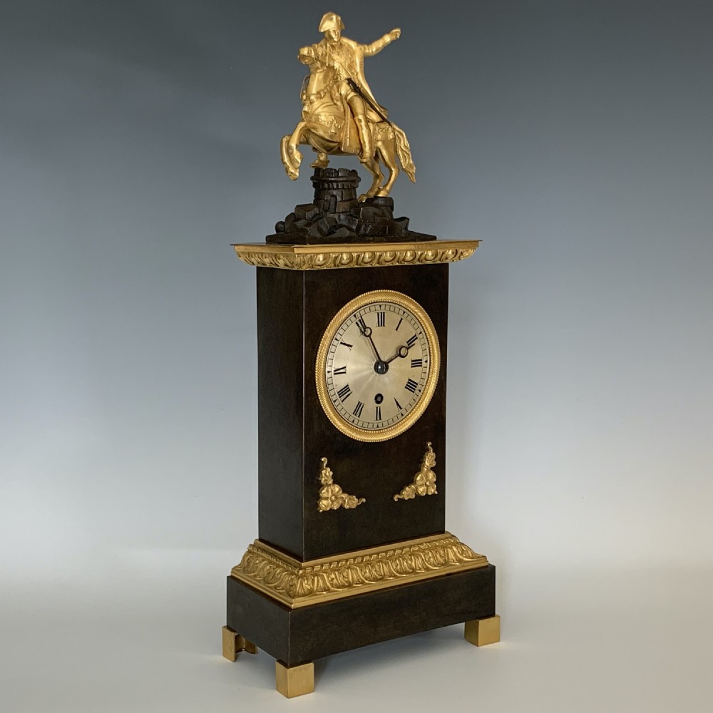 Antique French Mantel Timepiece Depicting Napoleon View V