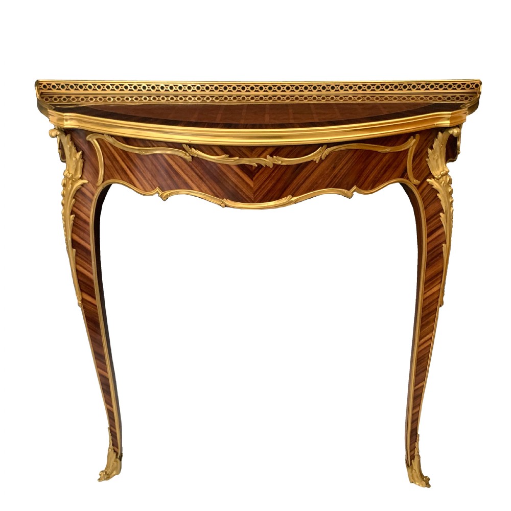 Antique Louis XV Style Kingwood & Ormolu Console Table