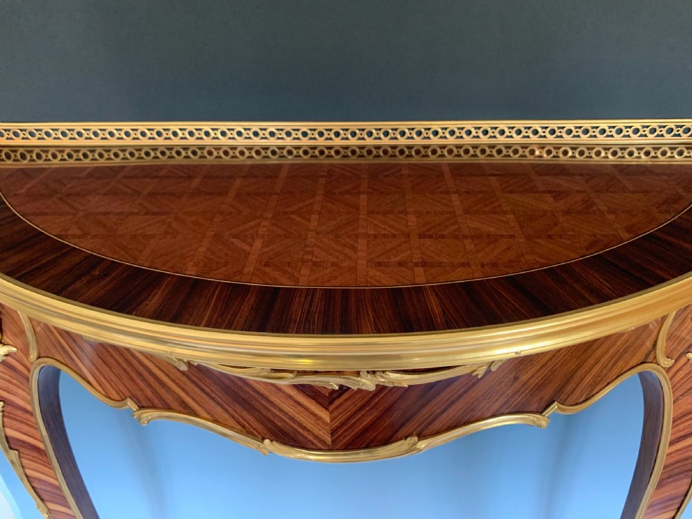 Antique Louis XV Style Kingwood & Ormolu Console Table View III