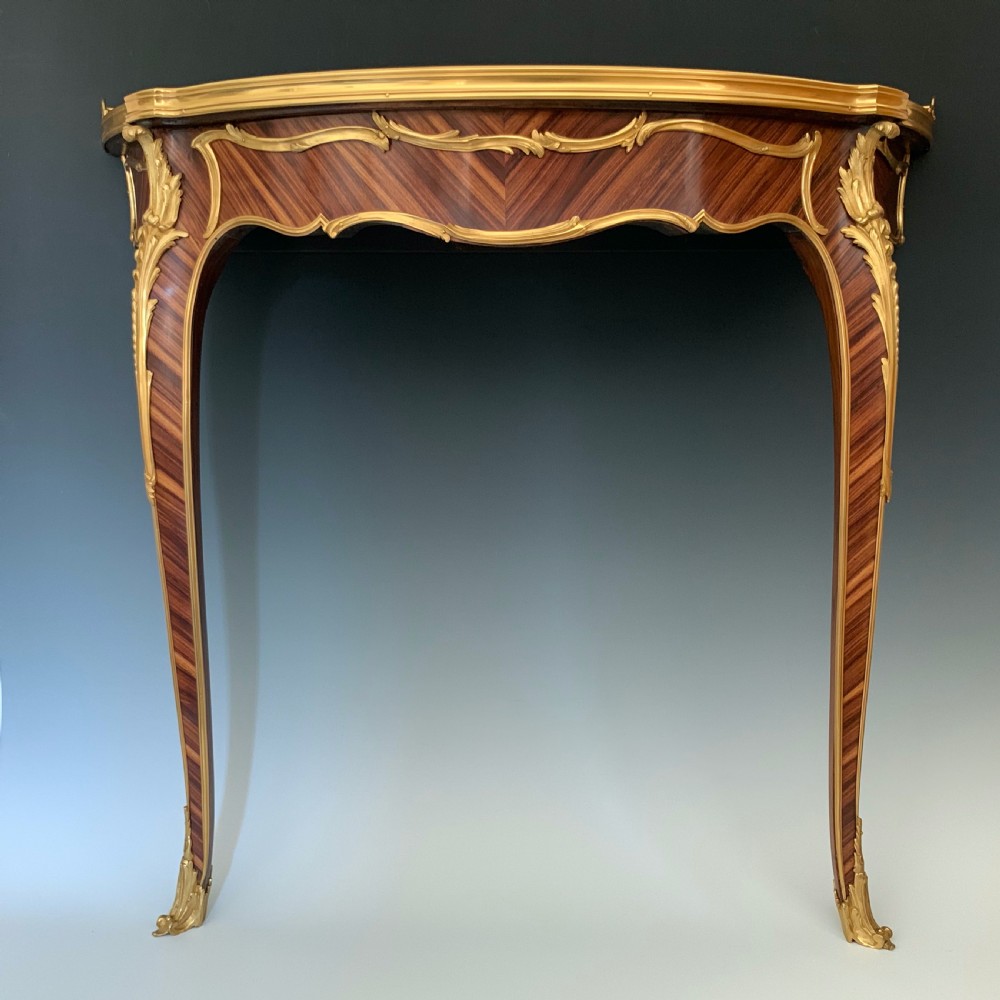 Antique Louis XV Style Kingwood & Ormolu Console Table View V