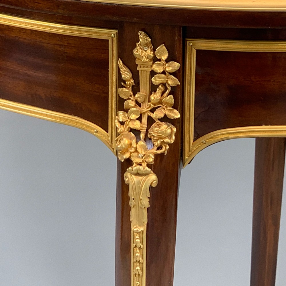 French Louis XVI Style Mahogany Ormolu Mounted Centre Table View III