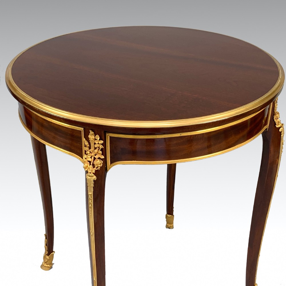 French Louis XVI Style Mahogany Ormolu Mounted Centre Table View IV