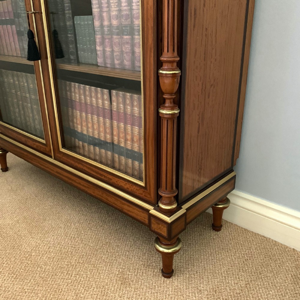 Pair of Satinwood Cabinet Bookcases View V