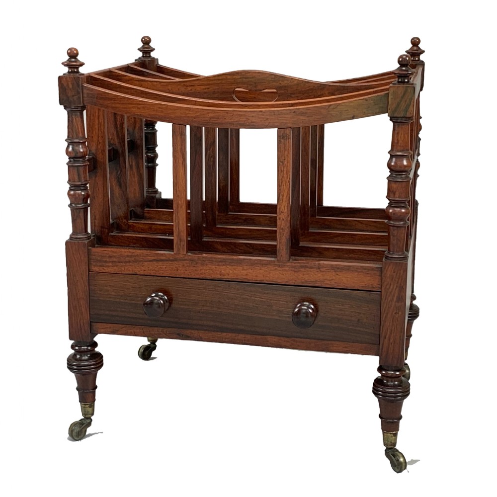 Antique George IV Rosewood Canterbury
