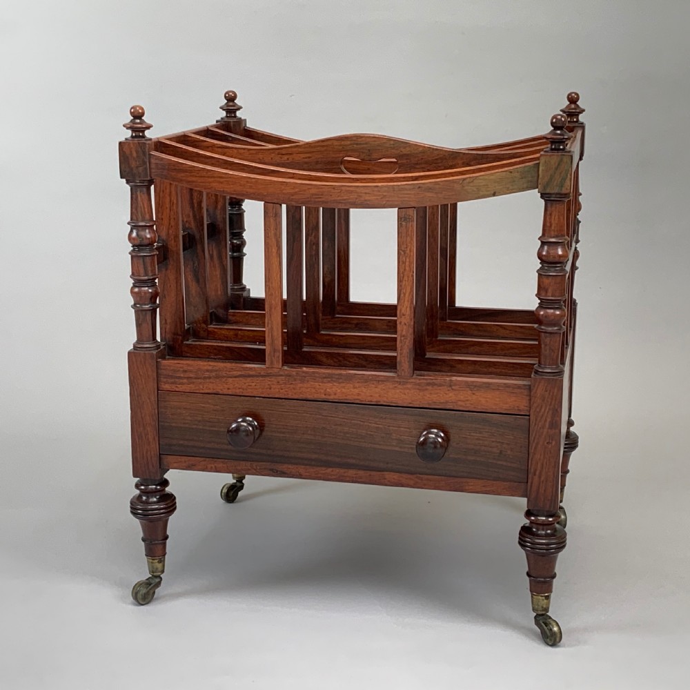 Antique George IV Rosewood Canterbury View II
