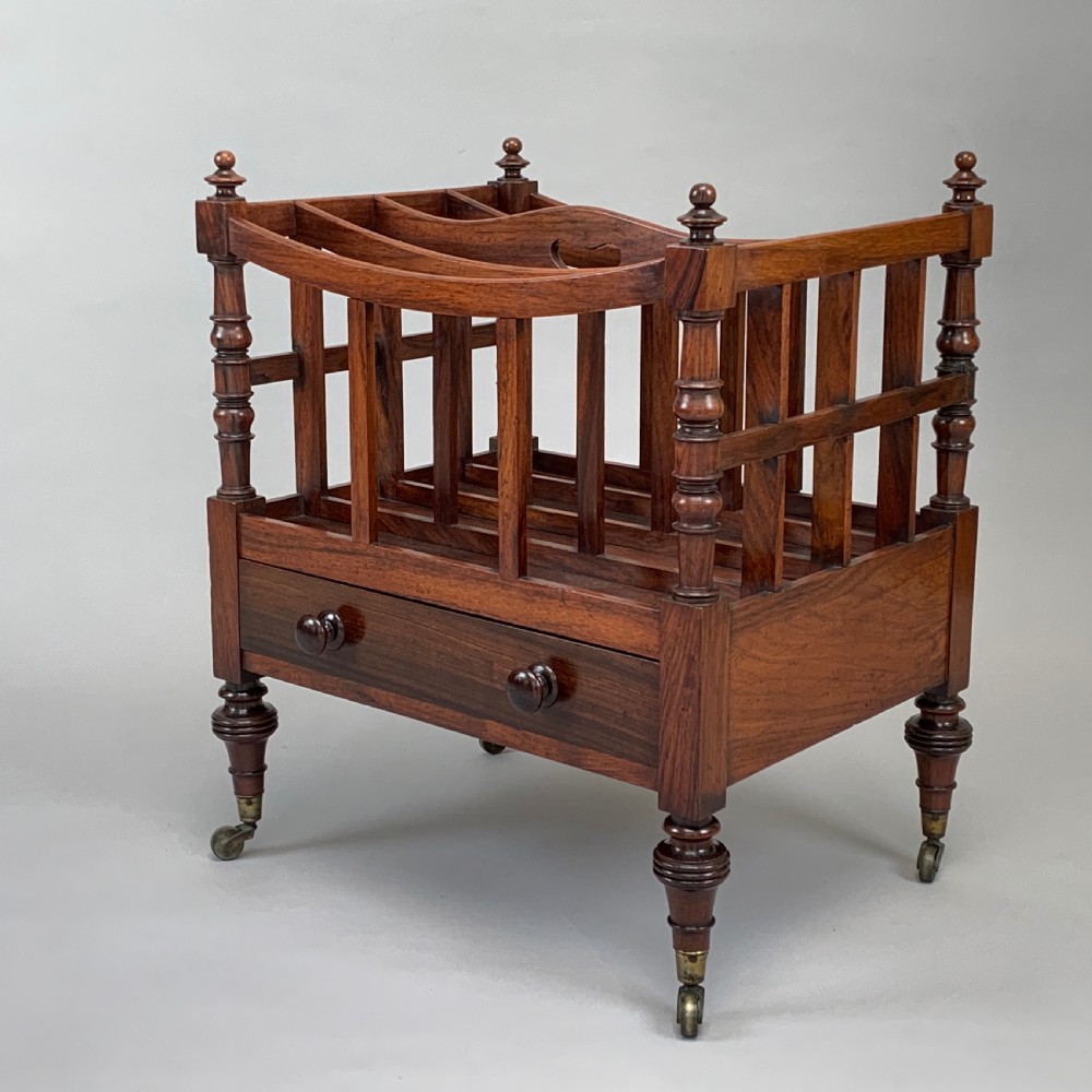 Antique George IV Rosewood Canterbury View III