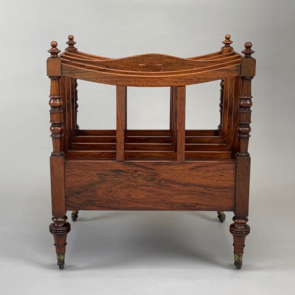 Antique George IV Rosewood Canterbury View VII