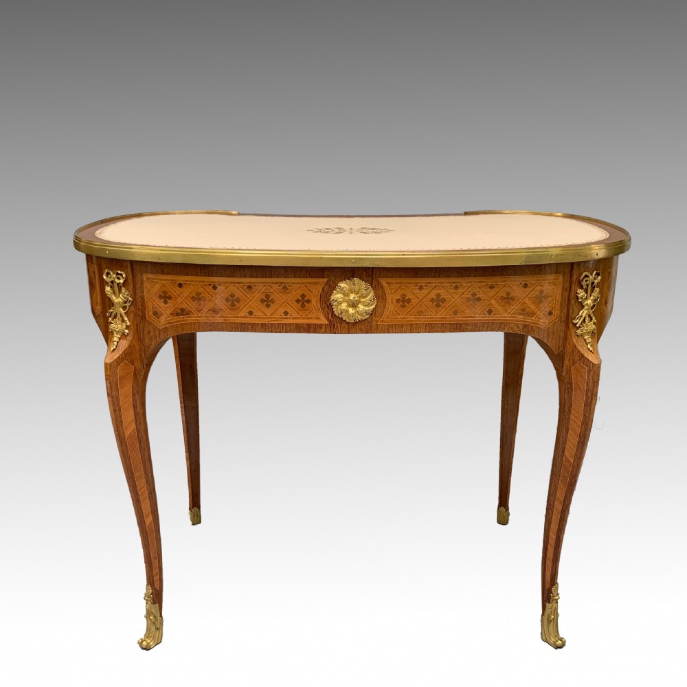 French Purpleheart & Tulipwood Ormolu Mounted Writing Table by Durand View IV