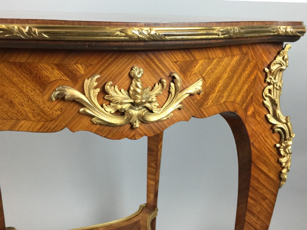 French Belle Epoque Kingwood Parquetry Table Ambulante Retailed by Maples View V