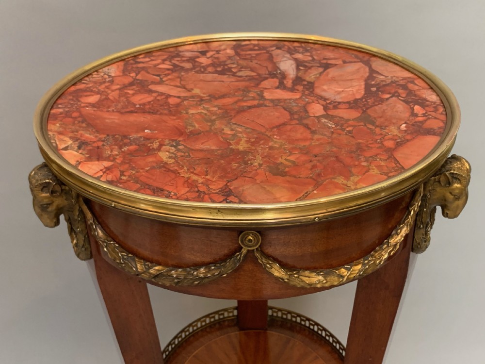 Antique French Mahogany & Ormolu Torchere View VI