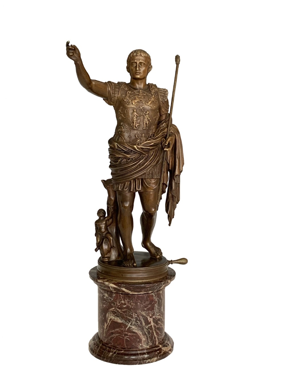 Antique Grand Tour Bronze of Augustus Caesar