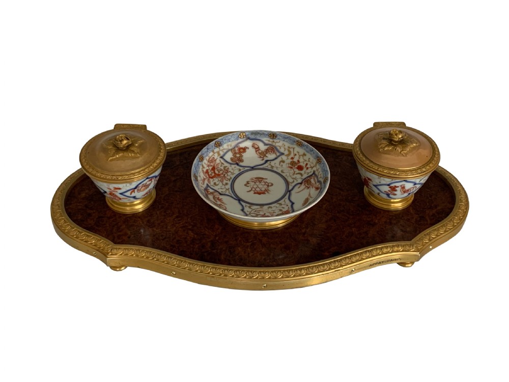Antique French Desk Stand Encrier by Appay Paris