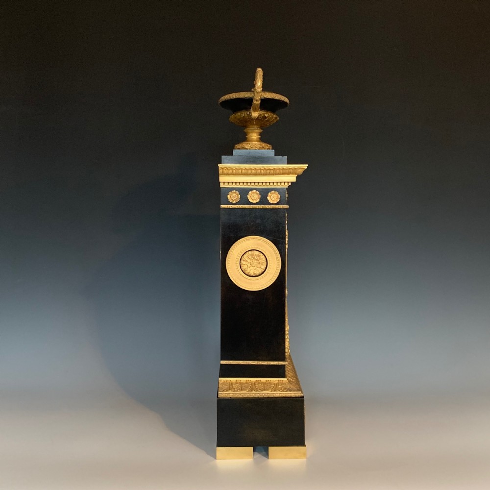 Antique French Restauration Period Bronze & Gilt Timepiece by Cleret View VI