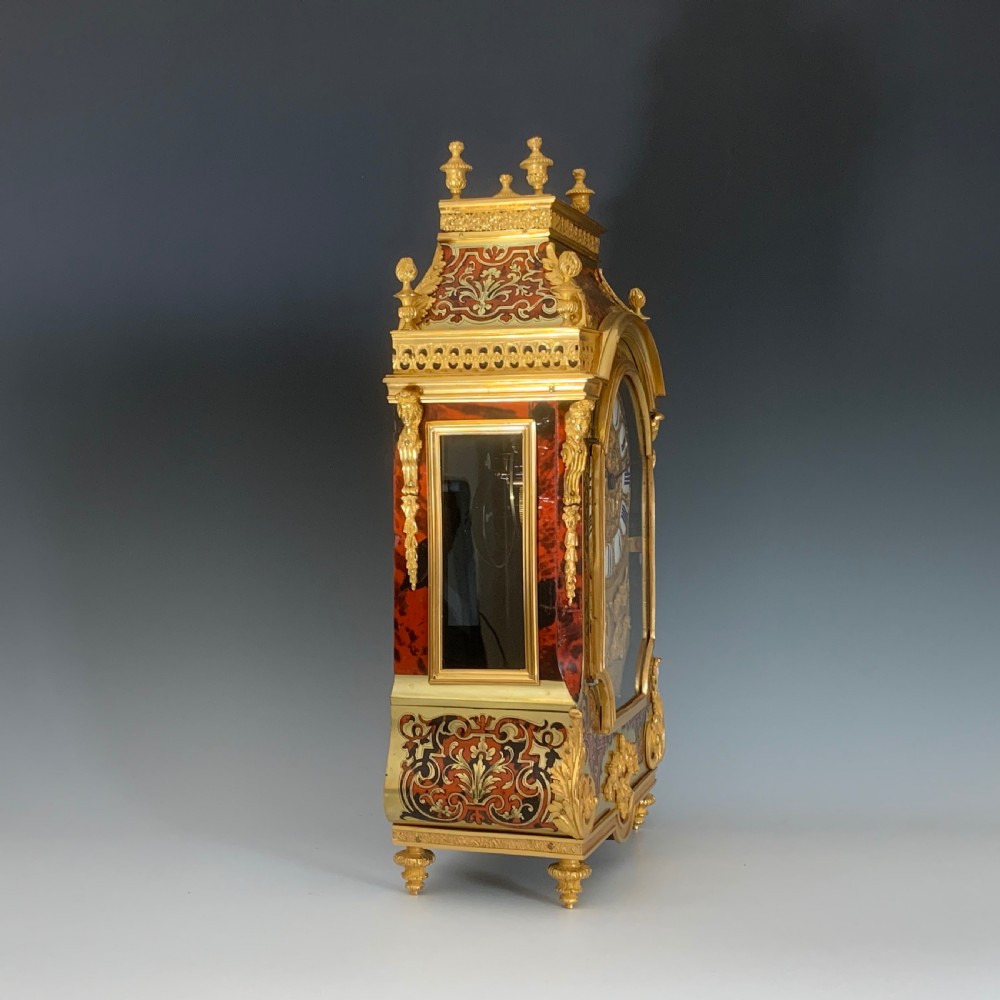 Antique Napoleon III Boulle Tortoiseshell & Ormolu Mounted Clock View VI