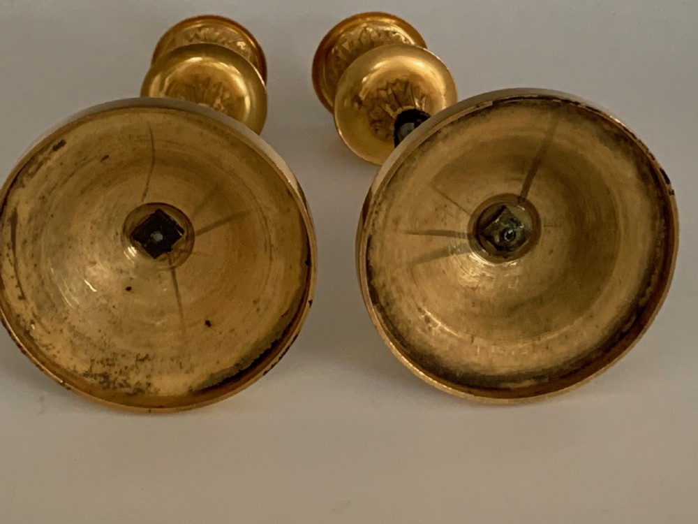 French Empire Period Ormolu & Bronze Candlesticks View V