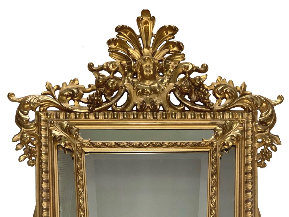 Fine French 19th Century Giltwood Wall Mirror View II