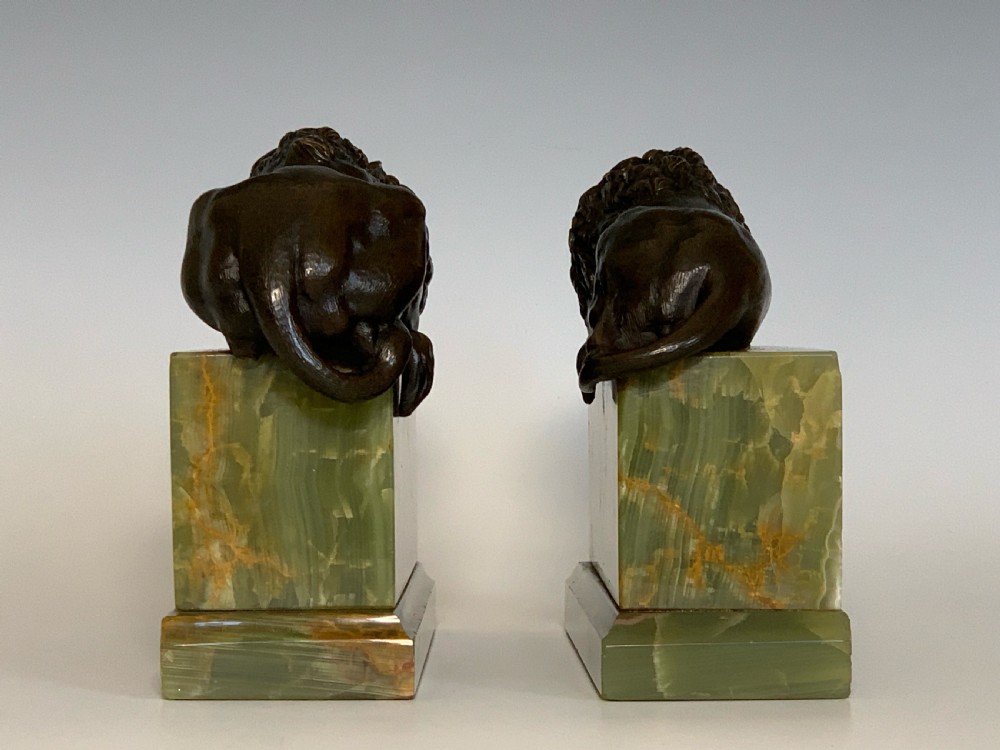 Antique 19th Century Bronze Lions After Canova View V