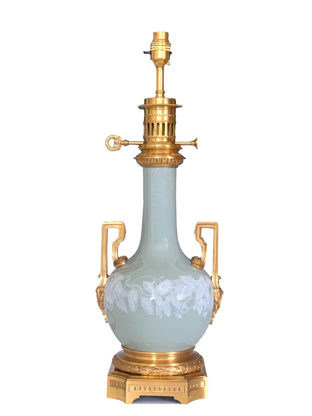 French Pate-Sur-Pate Porcelain Lamp