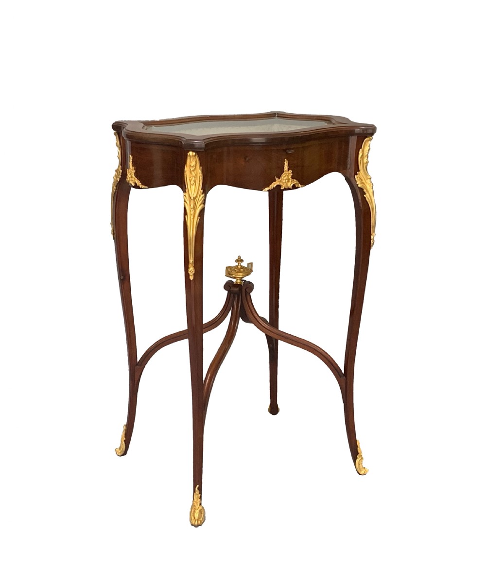 Edwardian Mahogany & Ormolu Display Bijouterie Table