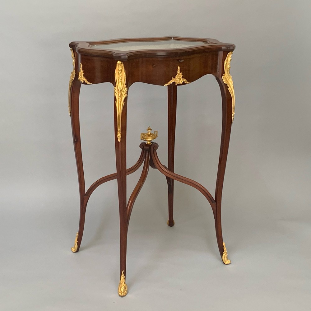 Edwardian Mahogany & Ormolu Display Bijouterie Table View IV