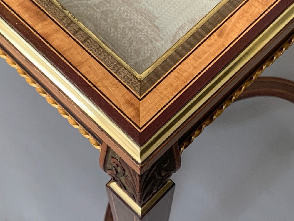 Victorian Harewood Walnut & Ormolu Display Bijouterie Table View IV