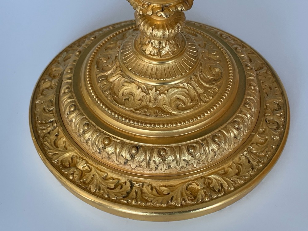 Fine pair of French Ormolu Candlesticks View III