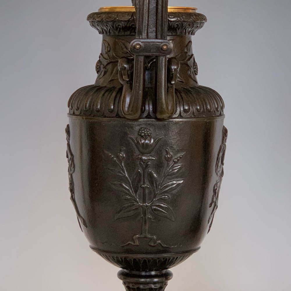 Pair of Victorian Bronze Table Lamps View III