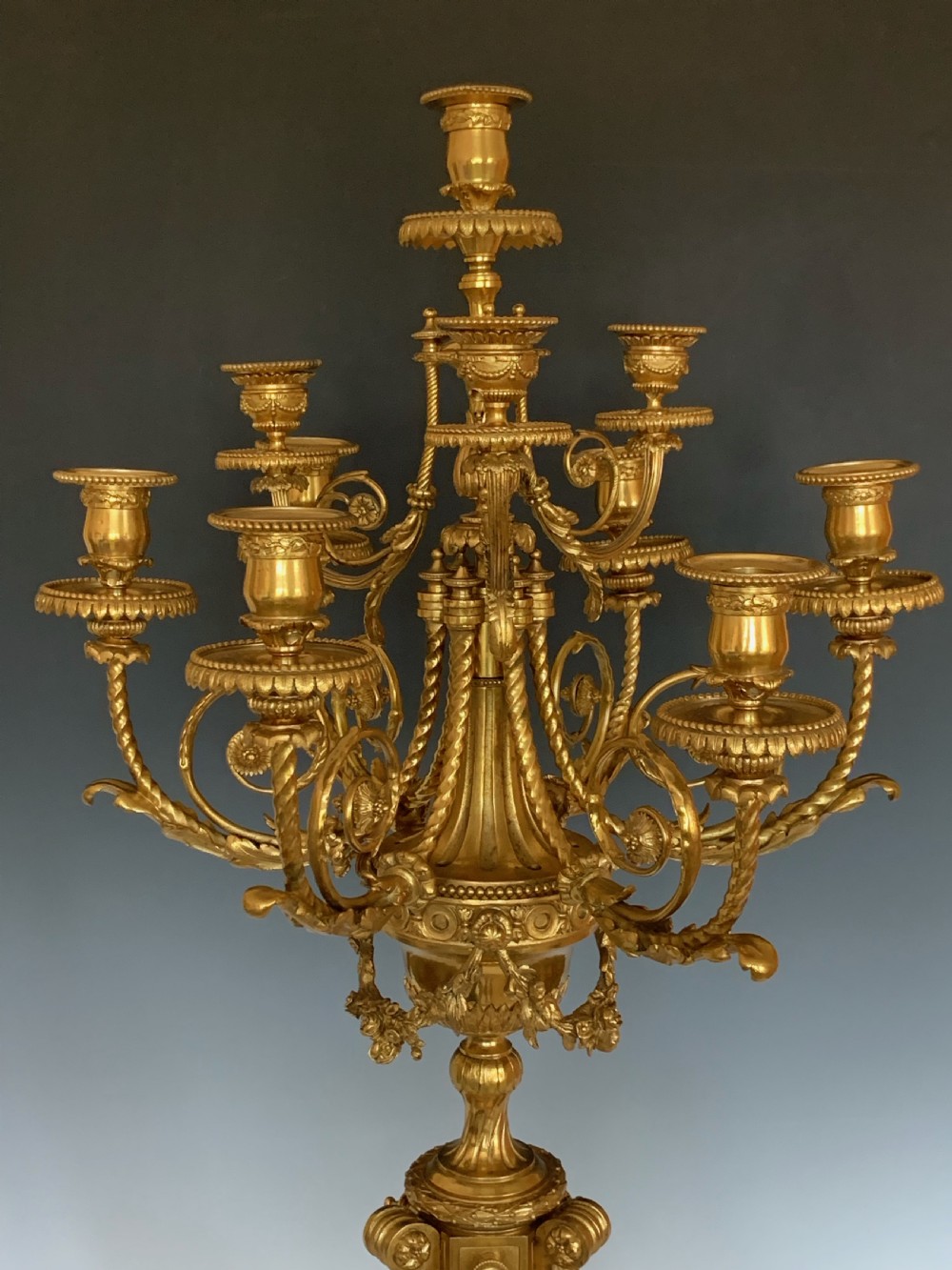 French Louis XVI Style Ormolu Candelabra View IV