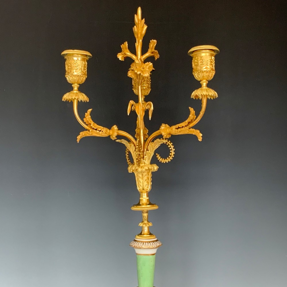 Napoleon III French Porcelain & Ormolu Mounted Candelabra View V
