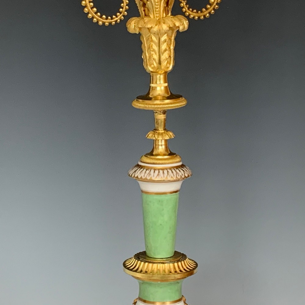 Napoleon III French Porcelain & Ormolu Mounted Candelabra View VI