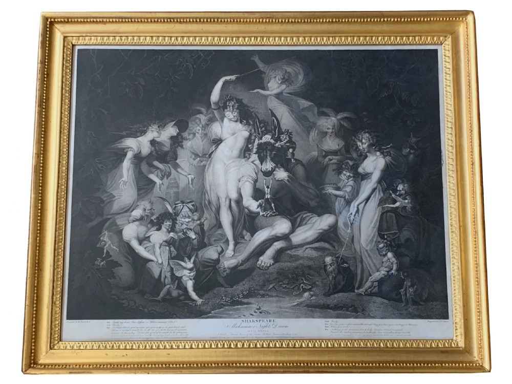 George III Engraving After Fuseli Engraved by Simon 'Midsummer Nights Dream Shakspeare'
