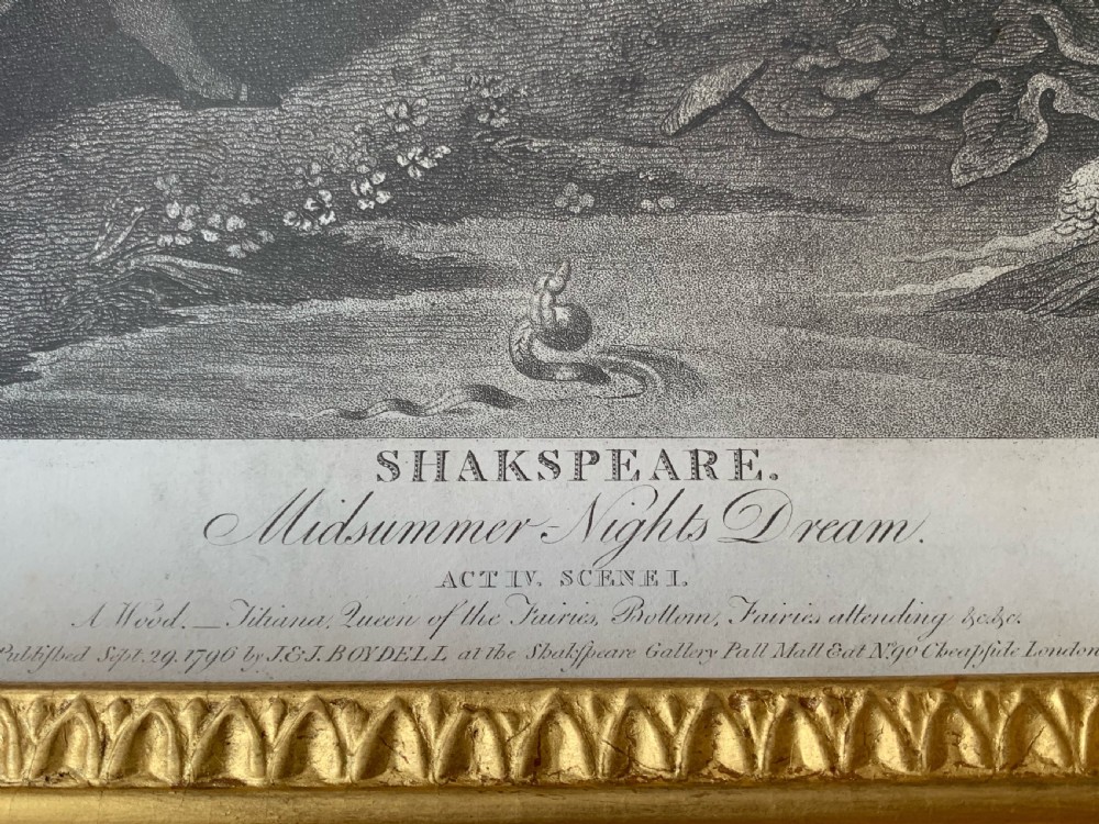 George III Engraving After Fuseli Engraved by Simon 'Midsummer Nights Dream Shakspeare' View IV