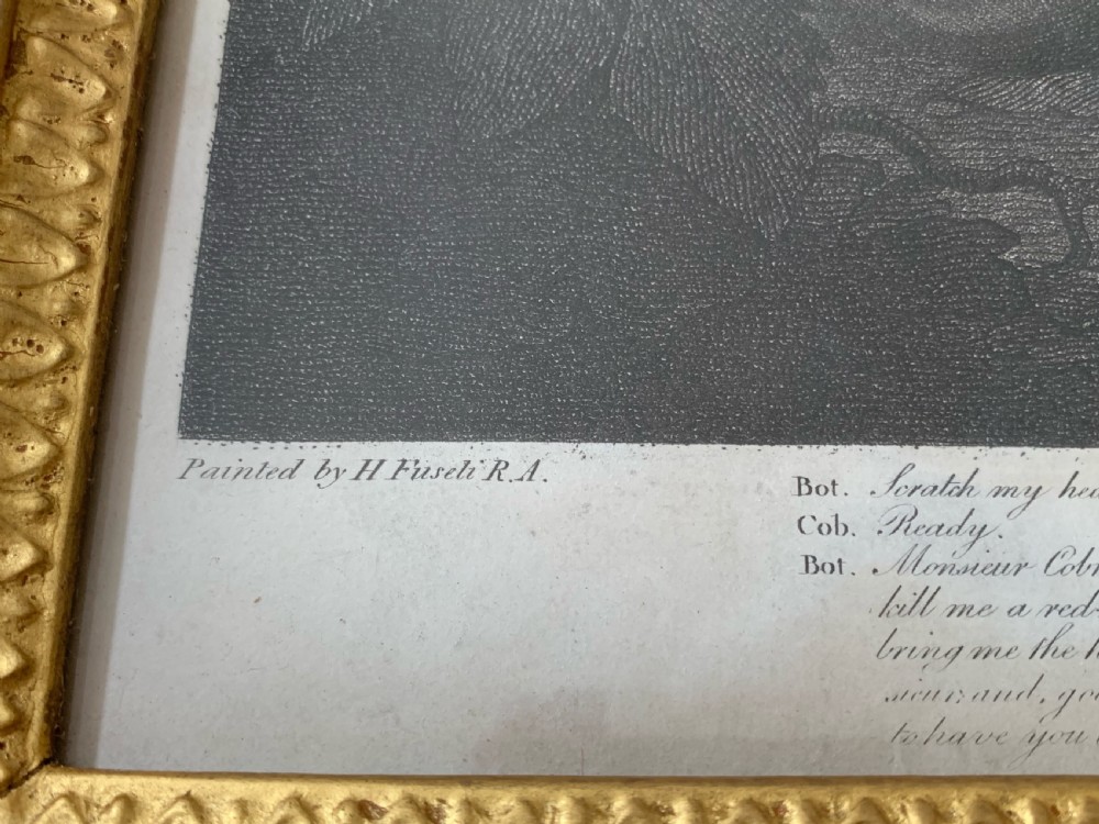 George III Engraving After Fuseli Engraved by Simon 'Midsummer Nights Dream Shakspeare' View V