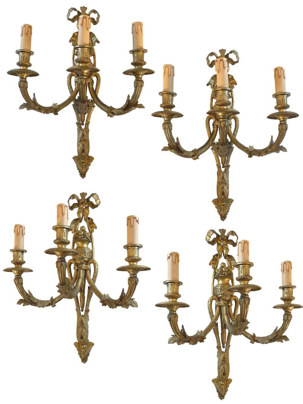 Four Victorian Louis XVI Style Wall Lights